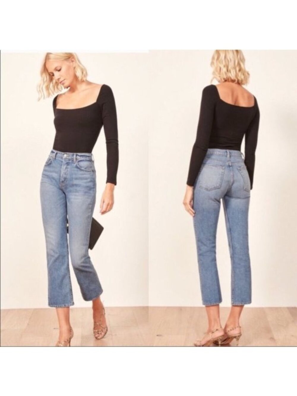 Reformation Jordi Kicker Flare Denim Jeans, Size 27